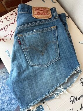 Levi's Light Blue Denim Cutoff Shorts
